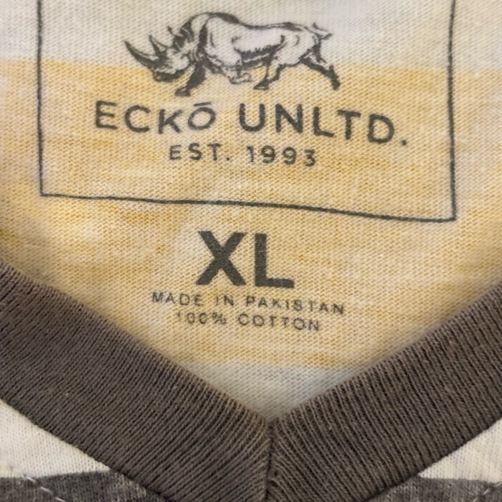 Ecko Unlimited Yellow and Gray Short Sleeve Tee - Picture 2 of 7